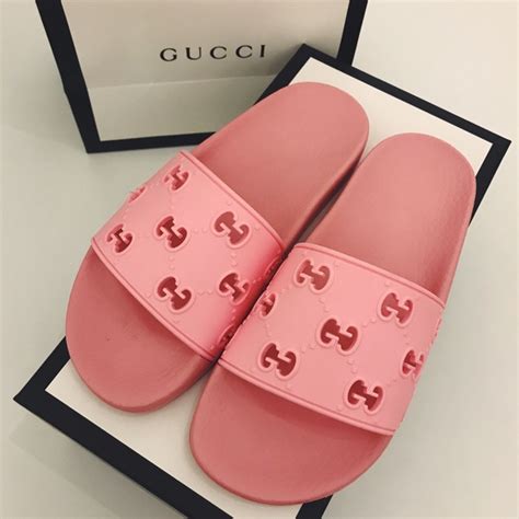 gucci pink and green slides|pink Gucci slides nordstrom.